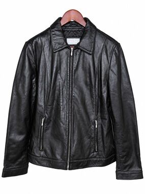 Wilsons Leather Maxima Black Leather Zip Jacket Women's Large Thinsulate